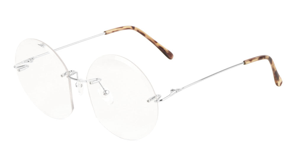 Rimless Round Clear Lens Wholesale Bulk Glasses