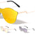 Modern Relief One Piece Color Mirror Lens Bulk Sunglasses