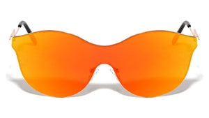 Modern Relief One Piece Color Mirror Lens Bulk Sunglasses