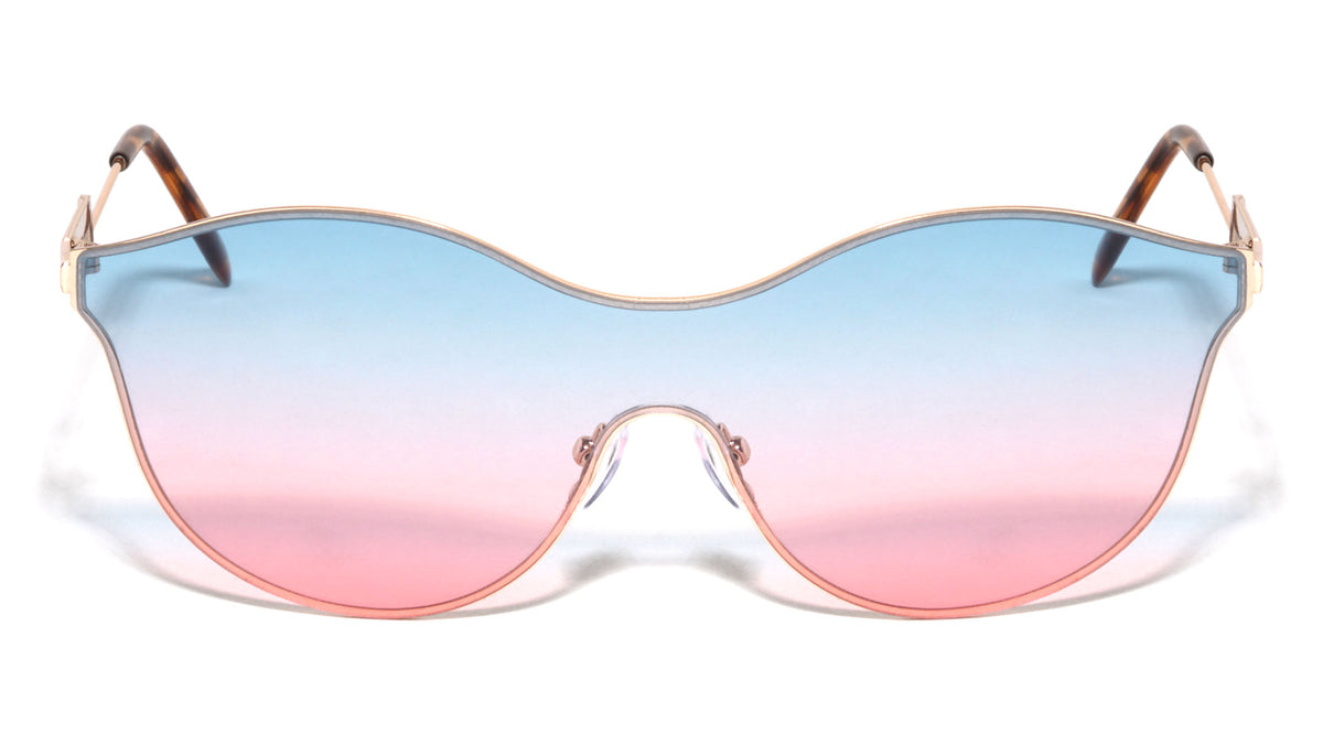 Modern Relief One Piece Oceanic Color Lens Bulk Sunglasses
