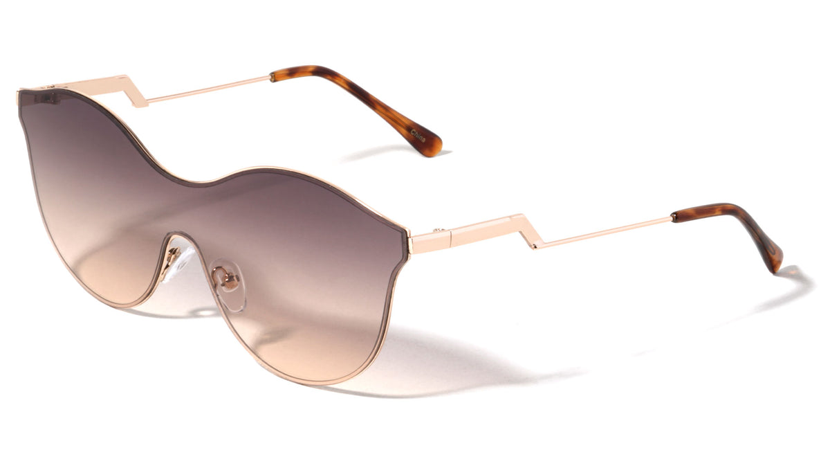 Modern Relief One Piece Oceanic Color Lens Bulk Sunglasses