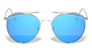 Aviators Color Mirror Fancy Top Brow Bar Lens Sunglasses Wholesale