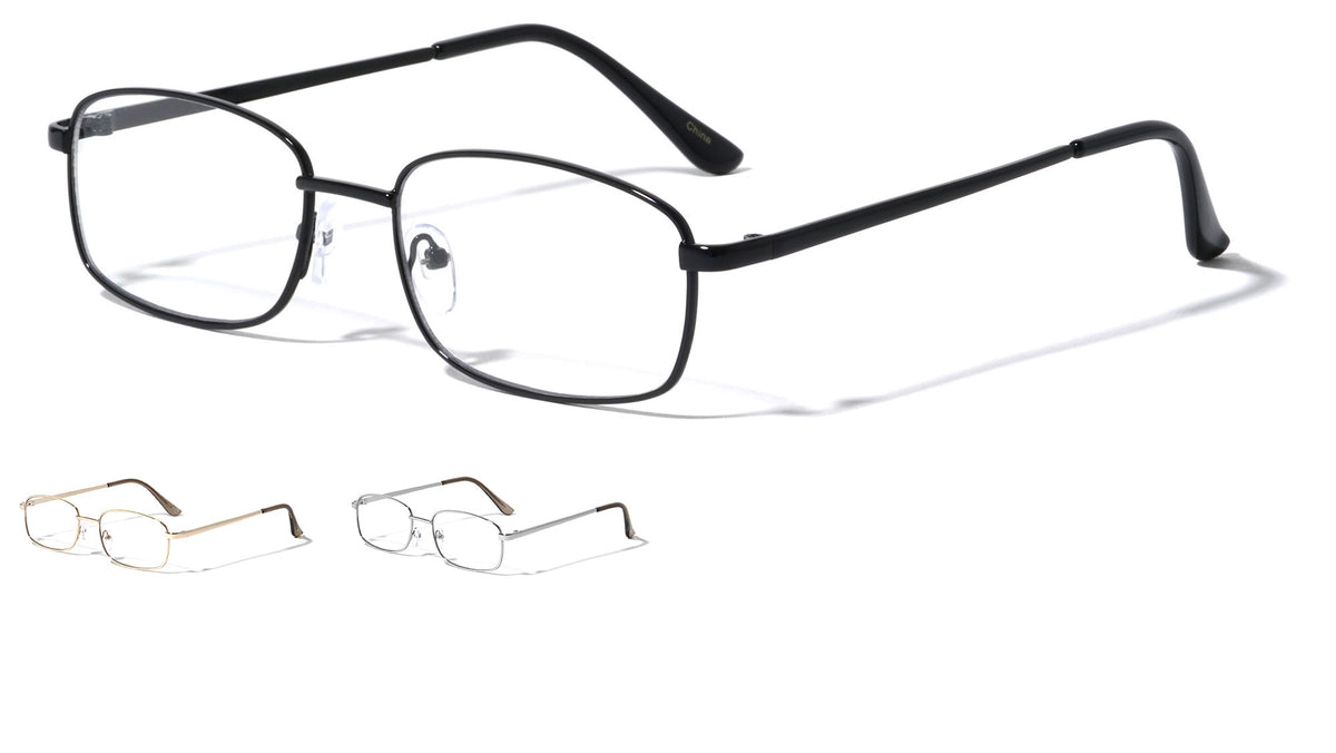 Clear Lens Wide Rounded Rectangle Wholesale Eyewear