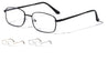 Clear Lens Wide Rounded Rectangle Wholesale Eyewear