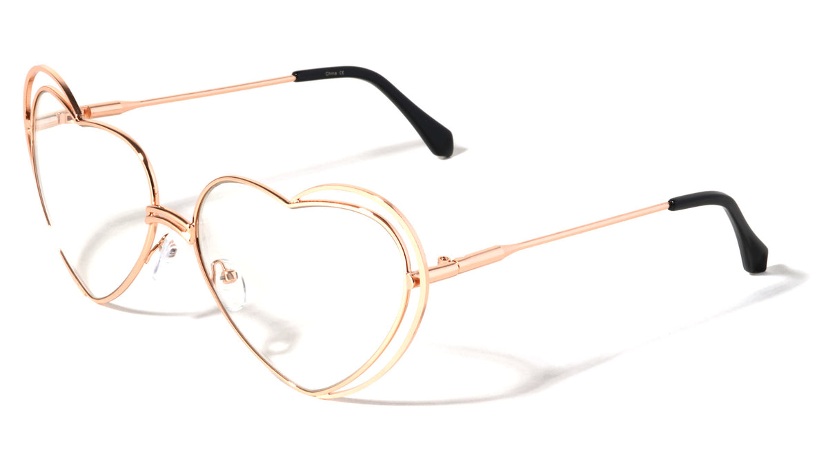 Heart Shaped Clear Glasses Wholesale