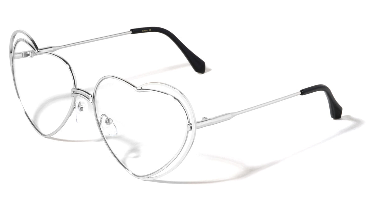 Heart Shaped Clear Glasses Wholesale