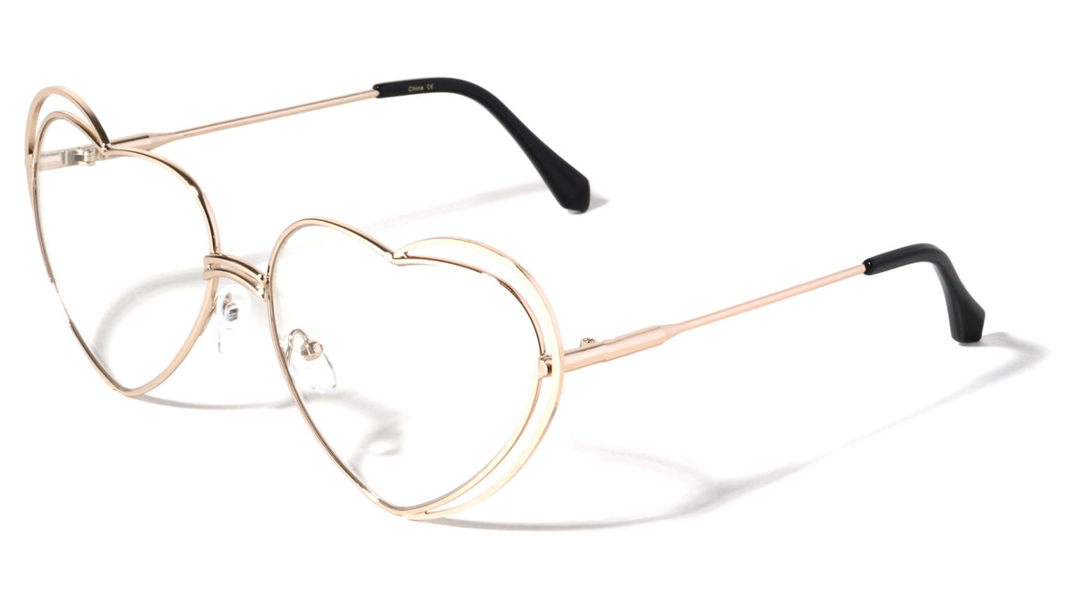 Heart Shaped Clear Glasses Wholesale