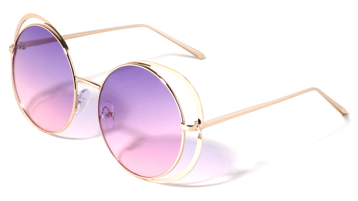 Round Ring Oceanic Color Sunglasses Wholesale
