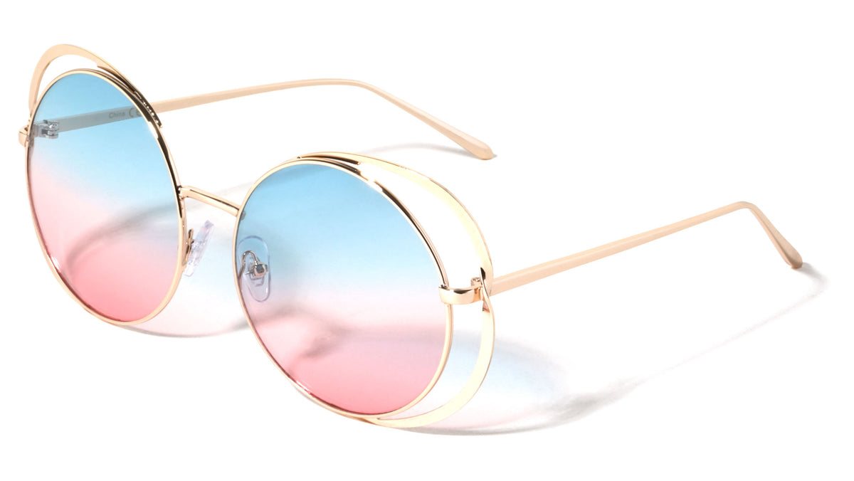 Round Ring Oceanic Color Sunglasses Wholesale