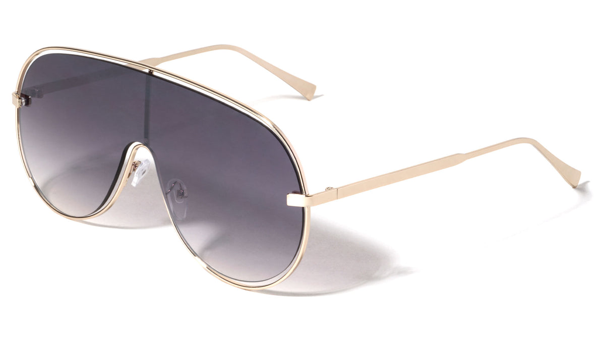 One Piece Shield Lens Wholesale Sunglasses