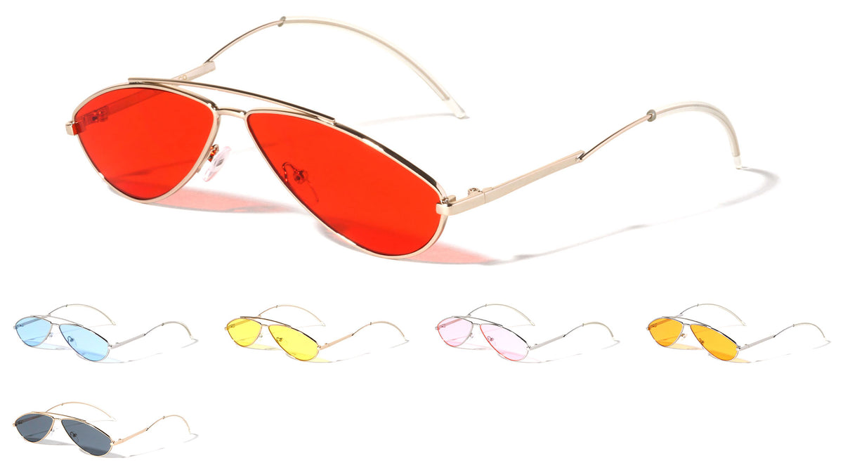 Tiny Thin Fashion Color Lens Sunglasses Wholesale