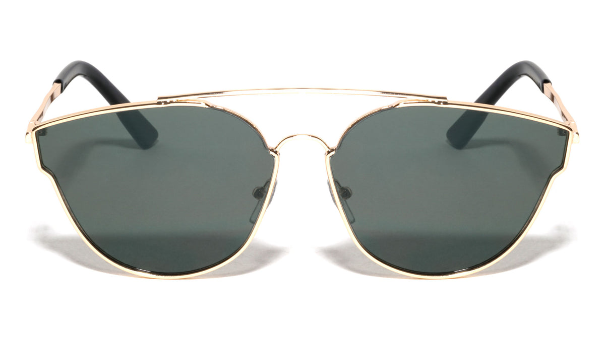 Chic Retro Geometric Cat Eye Aviators Sunglasses Wholesale
