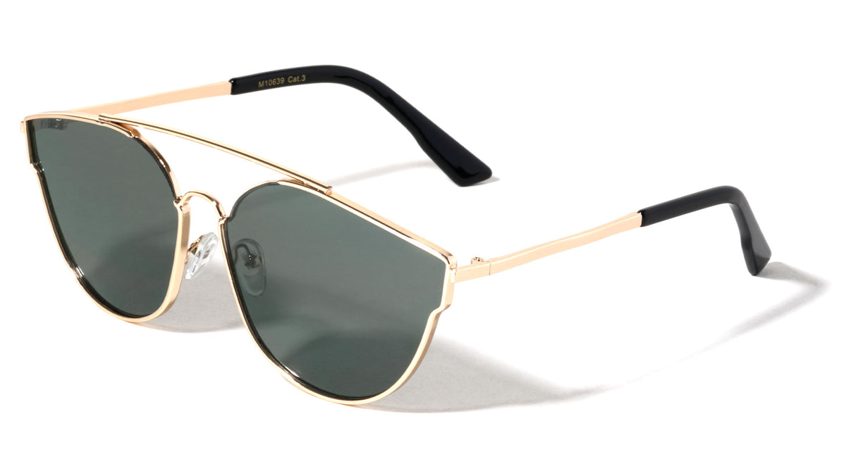 Chic Retro Geometric Cat Eye Aviators Sunglasses Wholesale