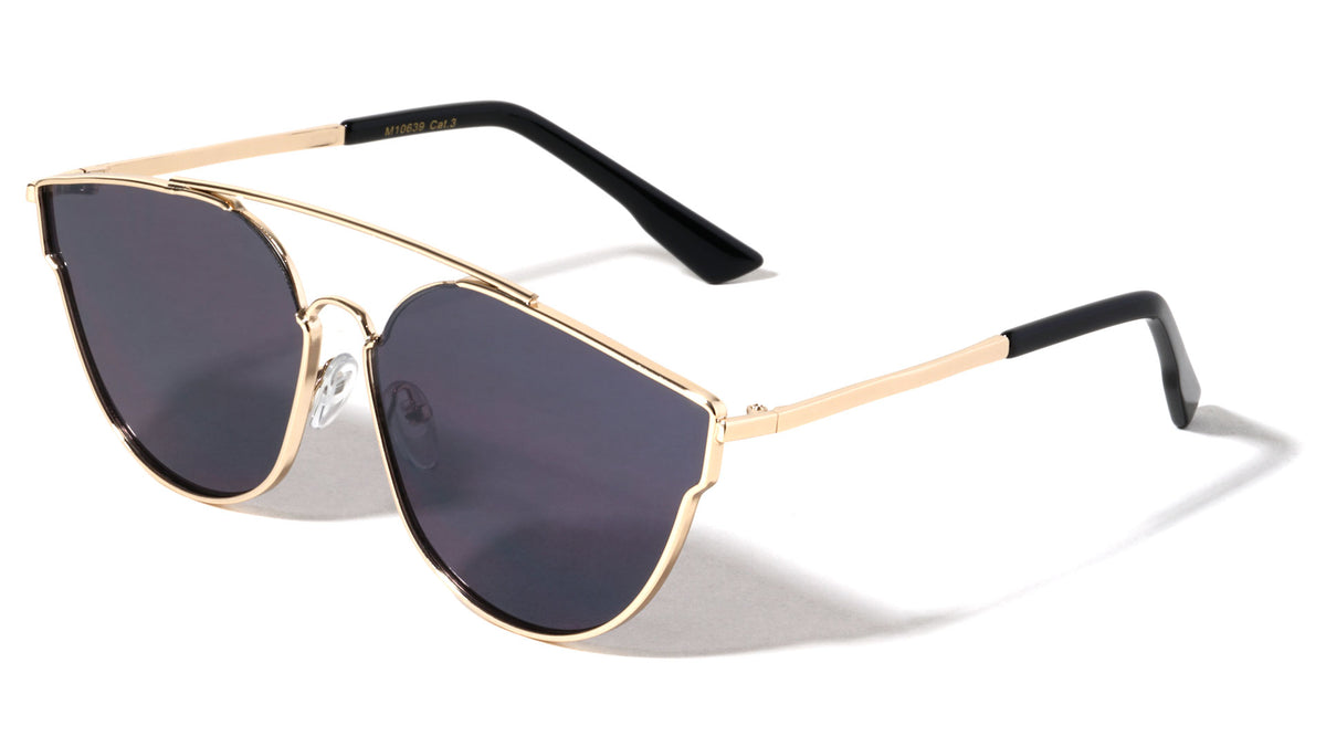 Chic Retro Geometric Cat Eye Aviators Sunglasses Wholesale