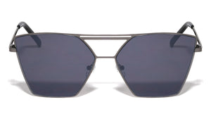 Cat Eye Angled Double Top Brow Bar Aviators Sunglasses Wholesale