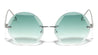 Round Geometric Rimless Metal Sunglasses Wholesale