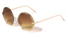 Round Geometric Rimless Metal Sunglasses Wholesale