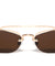 Small Metal Aviator Cat Eye Rimless Sunglasses Wholesale