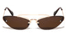 Small Metal Aviator Cat Eye Rimless Sunglasses Wholesale