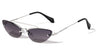 Small Metal Aviator Cat Eye Rimless Sunglasses Wholesale