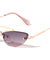 Small Metal Aviator Cat Eye Rimless Sunglasses Wholesale