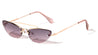 Small Metal Aviator Cat Eye Rimless Sunglasses Wholesale