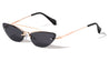 Small Metal Aviator Cat Eye Rimless Sunglasses Wholesale