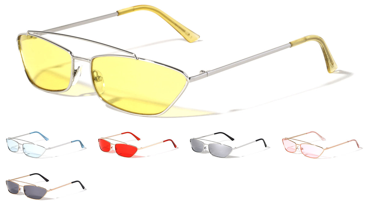Small Thin Metal Cat Eye Fashion Sunglasses Wholesale