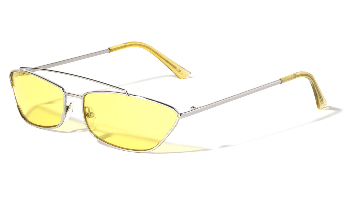 Small Thin Metal Cat Eye Fashion Sunglasses Wholesale