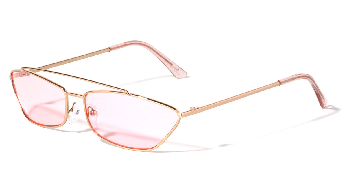 Small Thin Metal Cat Eye Fashion Sunglasses Wholesale