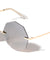 Geometric Rimless Metal Oceanic Color Gradient Sunglasses