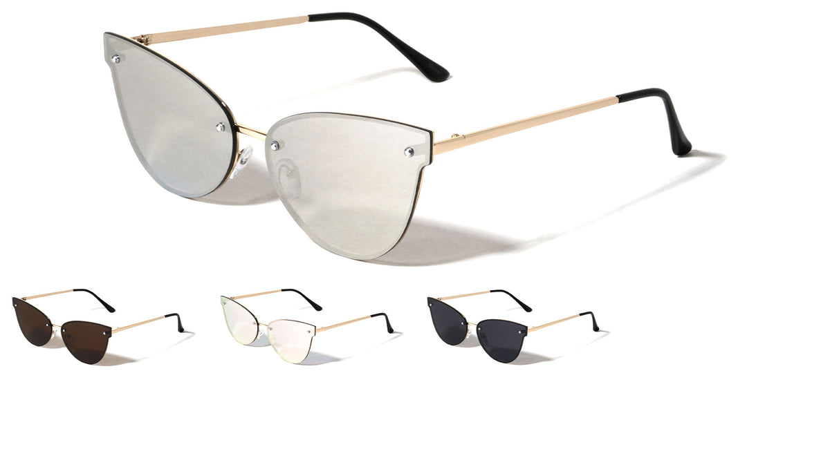 Chic Rimless Cat Eye Sunglasses Wholesale