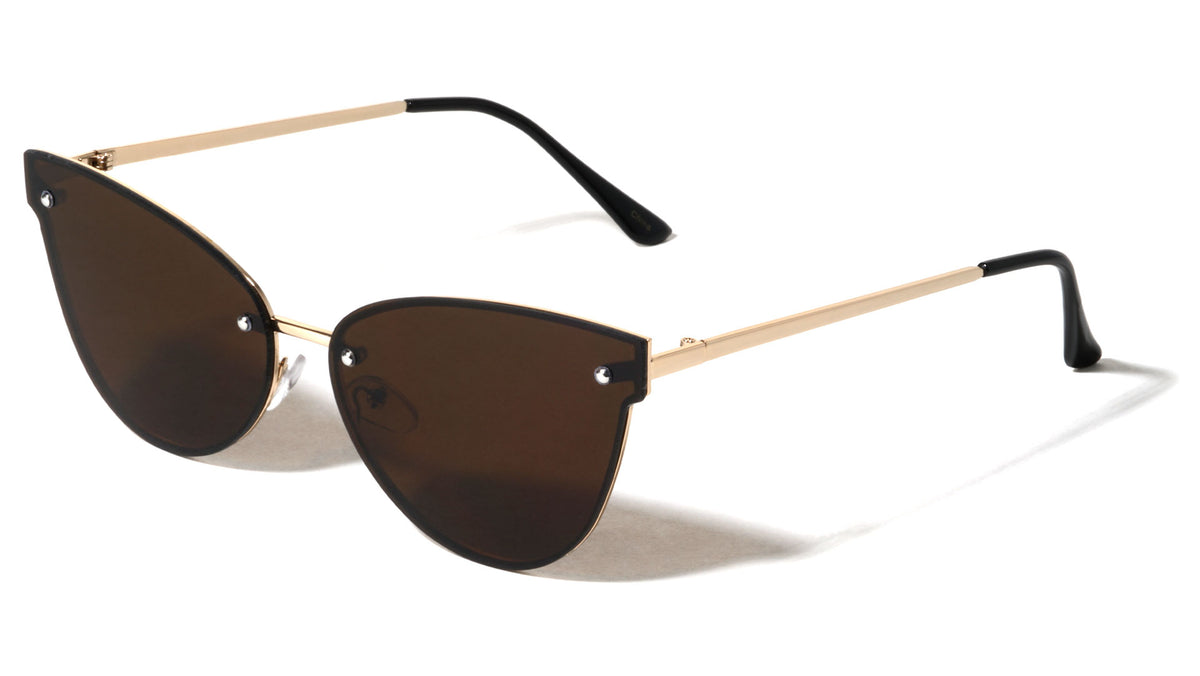 Chic Rimless Cat Eye Sunglasses Wholesale