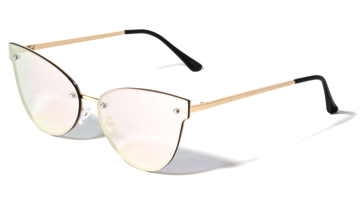 Chic Rimless Cat Eye Sunglasses Wholesale