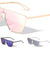 Flat Top One Piece Shield Keyhole Nose Sunglasses Wholesale