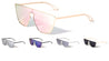 Flat Top One Piece Shield Keyhole Nose Sunglasses Wholesale