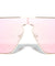 Flat Top One Piece Shield Keyhole Nose Sunglasses Wholesale