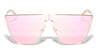 Flat Top One Piece Shield Keyhole Nose Sunglasses Wholesale