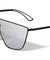 Flat Top One Piece Shield Keyhole Nose Sunglasses Wholesale