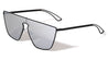 Flat Top One Piece Shield Keyhole Nose Sunglasses Wholesale