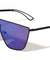 Flat Top One Piece Shield Keyhole Nose Sunglasses Wholesale