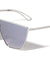 Flat Top One Piece Shield Keyhole Nose Sunglasses Wholesale