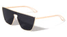Flat Top One Piece Shield Keyhole Nose Sunglasses Wholesale