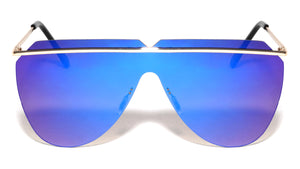 Rimless Thin Frame One Piece Shield Sunglasses Wholesale