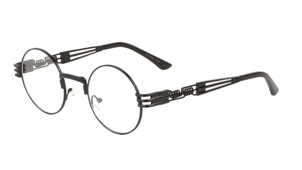Round Clear Lens Steampunk Glasses Wholesale
