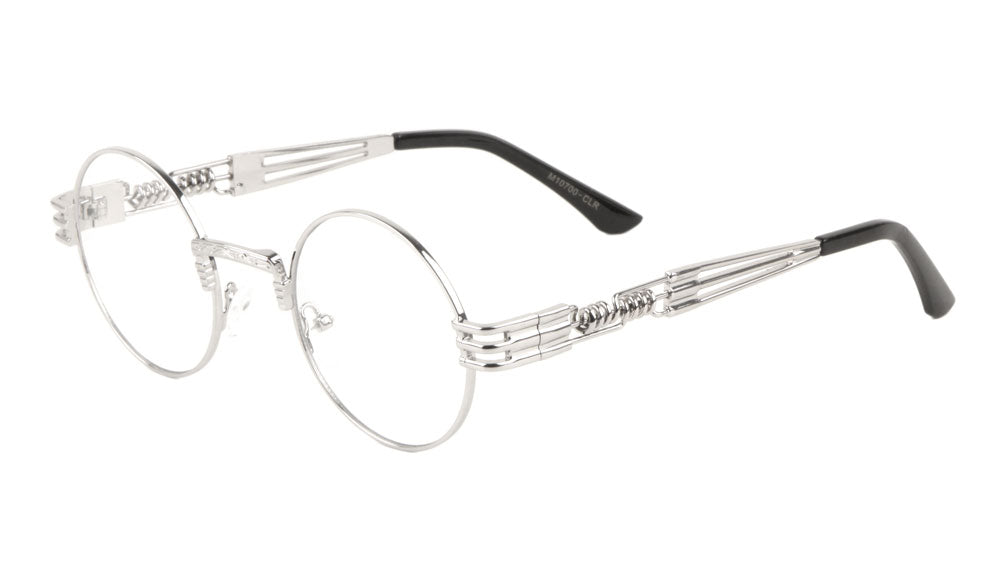 Round Clear Lens Steampunk Glasses Wholesale
