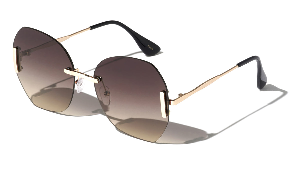 Rimless Butterfly Wholesale Sunglasses