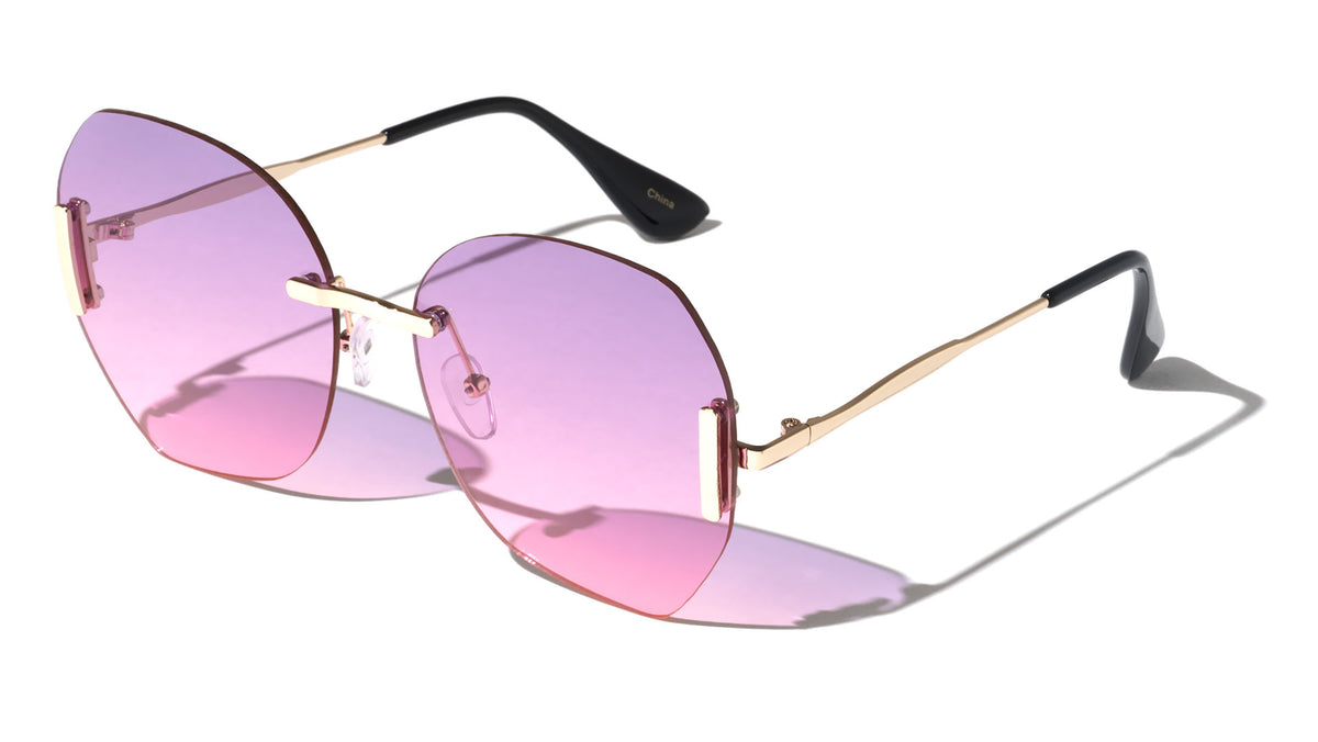 Rimless Butterfly Wholesale Sunglasses
