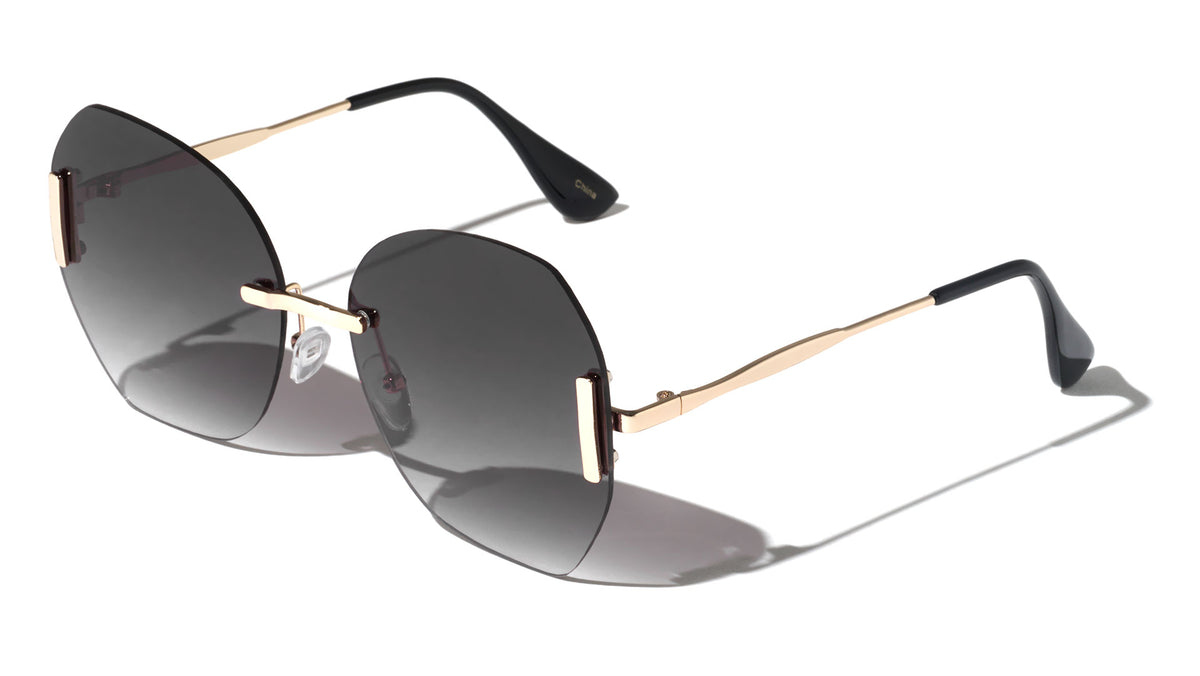 Rimless Butterfly Wholesale Sunglasses