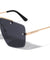 Rimless Edge Cut Studded Squared Aviators Wholesale Sunglasses